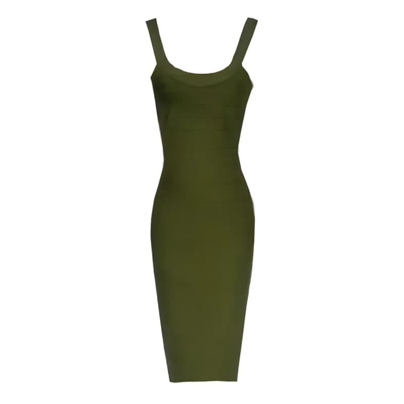 2025 nouveau été fronde Halte armée robe de pansement Sexy élégant femme discothèque célébrité fête 