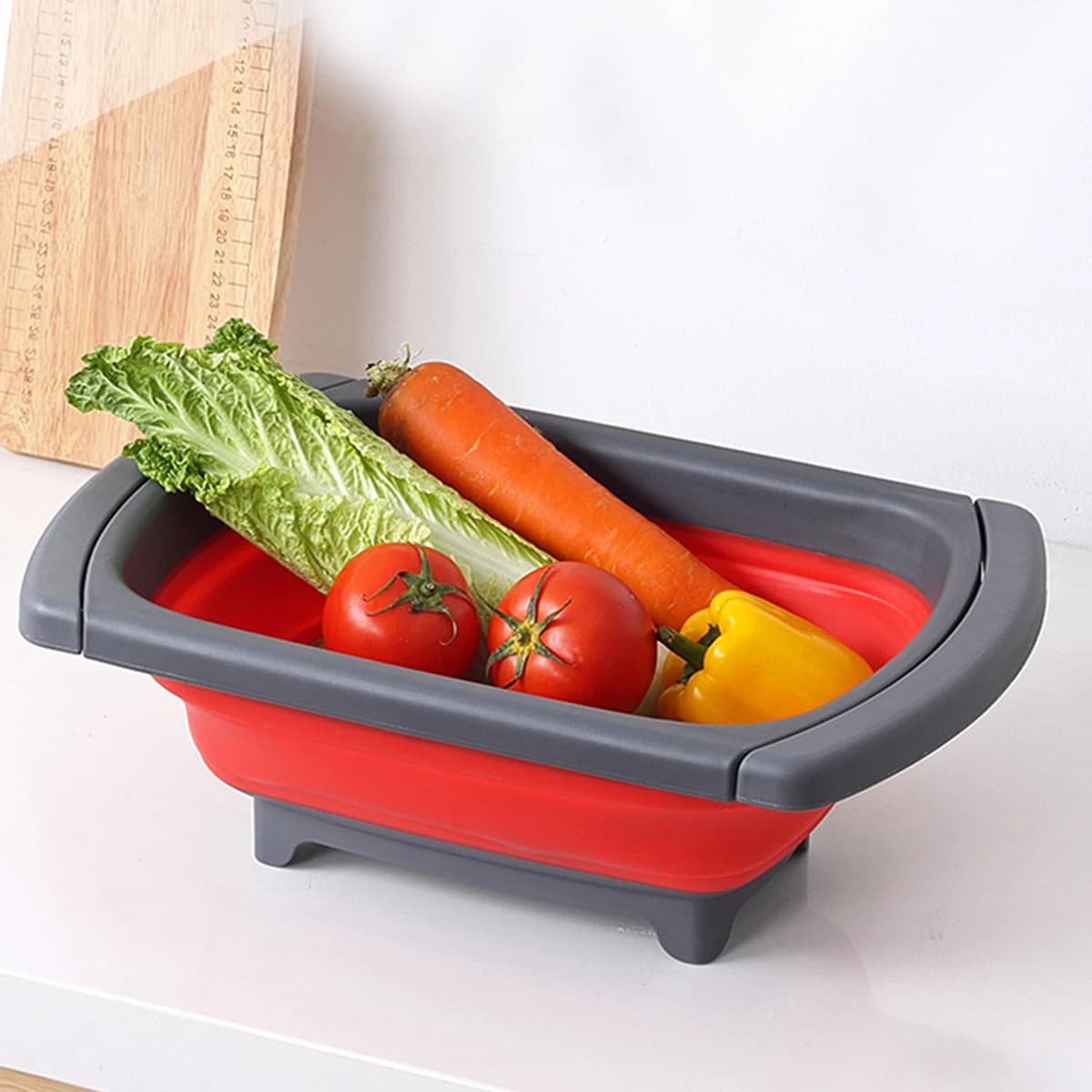 Panier de vidange rectangulaire pliable en Silicone, panier de filtre à eau rétractable, panier de f
