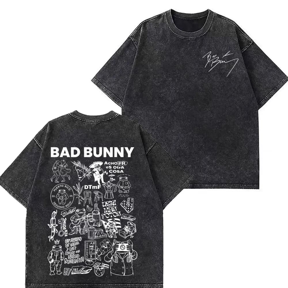 T-shirts décontractés en coton pour hommes et femmes, style vintage délavé, merch DTMF, collection D