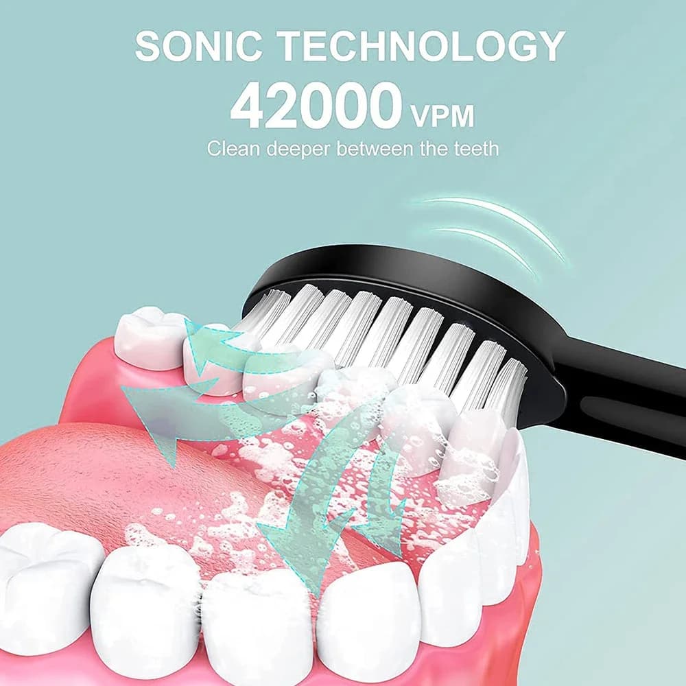 Brosse à dents électrique sonique pour adulte, synchronisation intelligente, nettoyage des dents, bl