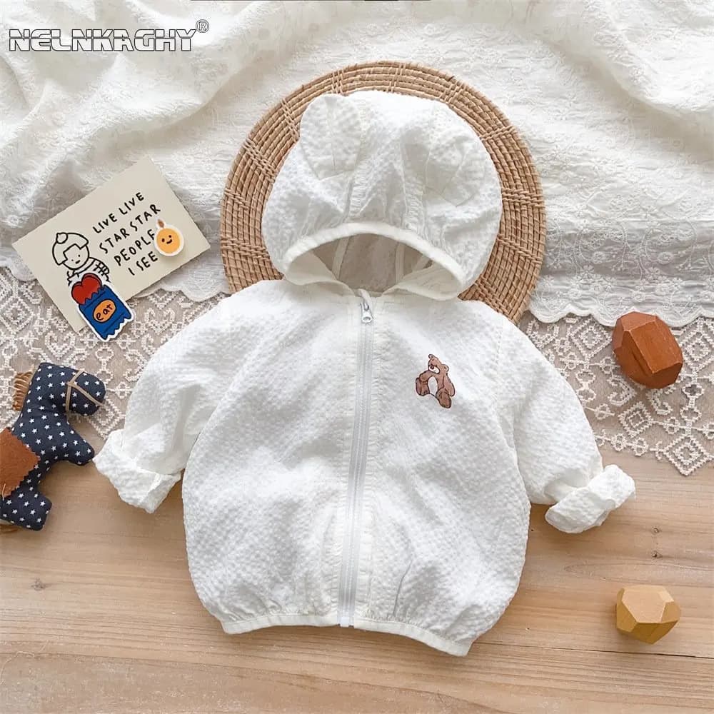 Manteau de Protection Solaire pour Bébé Fille et Garçon, Mignon, Respirant, Climatisé, Vêtements d'A