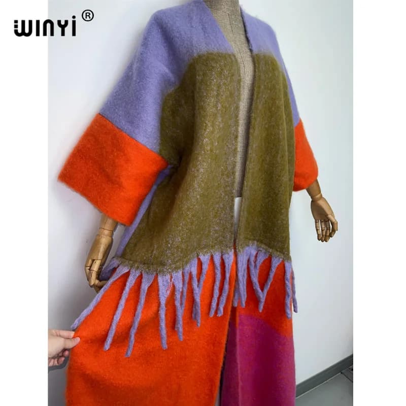WINYI – manteau de fourrure Long pour femme, pardessus épais et chaud, de luxe, de haute qualité, av