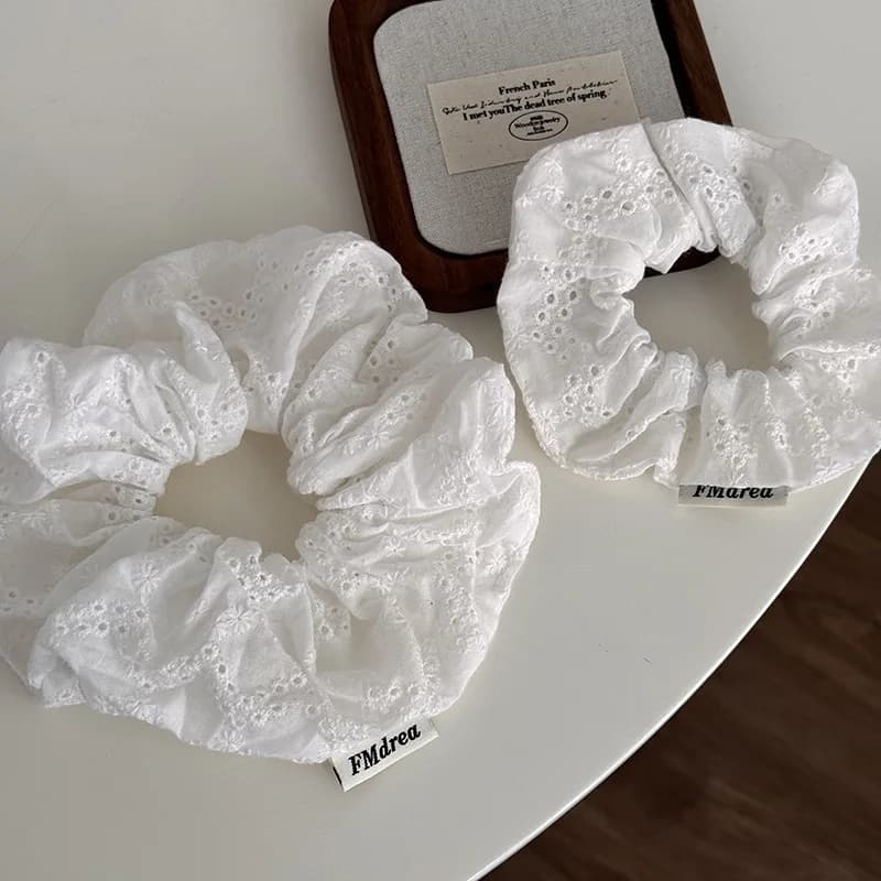 Chouchous en dentelle surdimensionnés pour femmes, bandes élastiques pour cheveux, porte-queue de ch