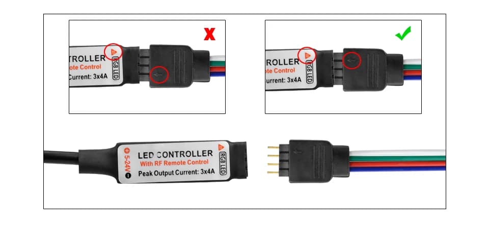 DC 5V USB LED bande lumineuse RGB contrôleur couleur unique IR Bluetooth télécommande RF télécommand