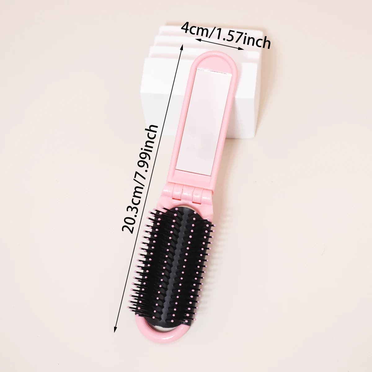 Brosse à cheveux pliante pour miroir de voyage, mini brosse à cheveux de massage portable, adaptée a