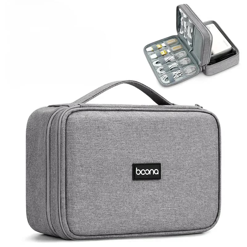 Sac de voyage de grande capacité pour câbles de gadgets USB, boîte de rangement pour écouteurs, sac 