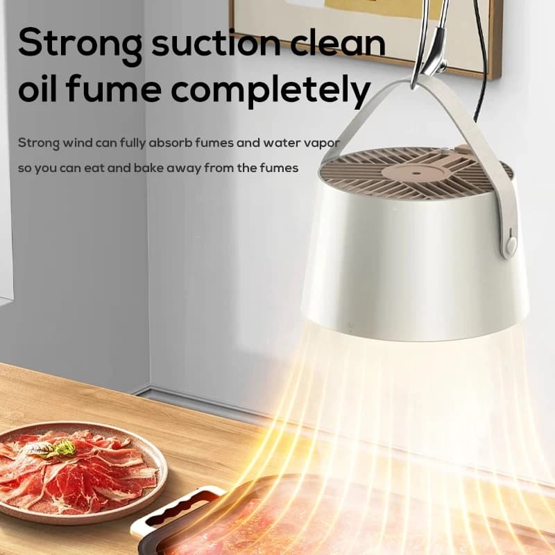 Ventilateur portable, petite hotte de cuisine, extracteur, alimentation USB, hotte de cuisine de bur