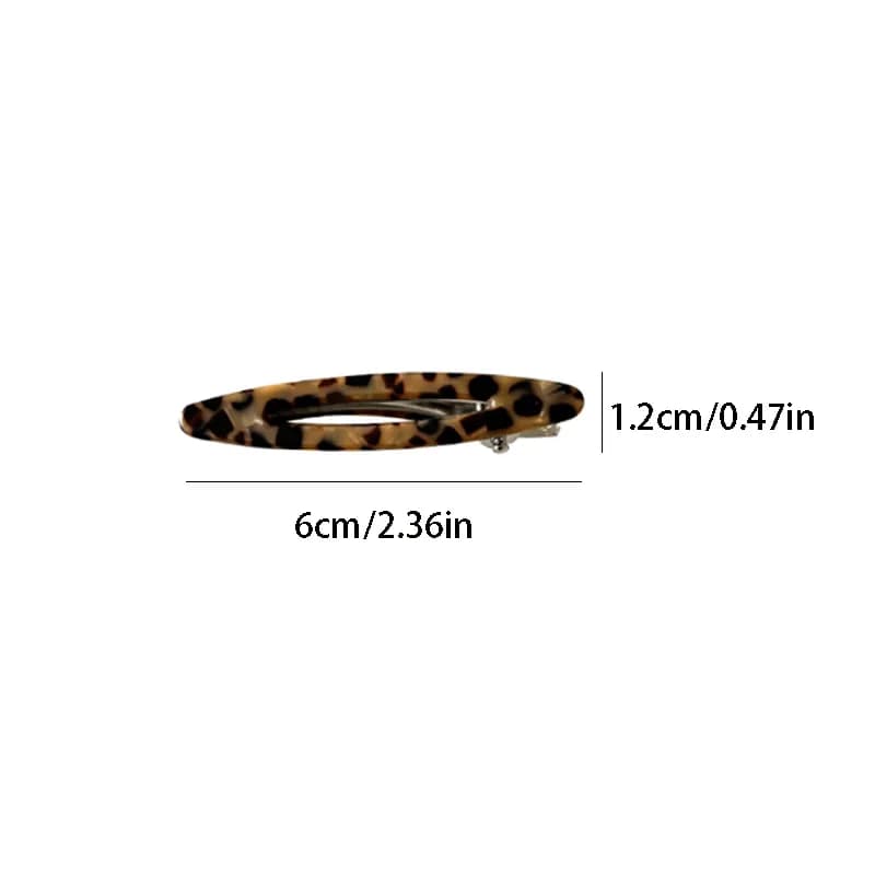 Pinces à cheveux en acétate, Barrettes géométriques ovales creuses, épingles latérales, épingle à ch
