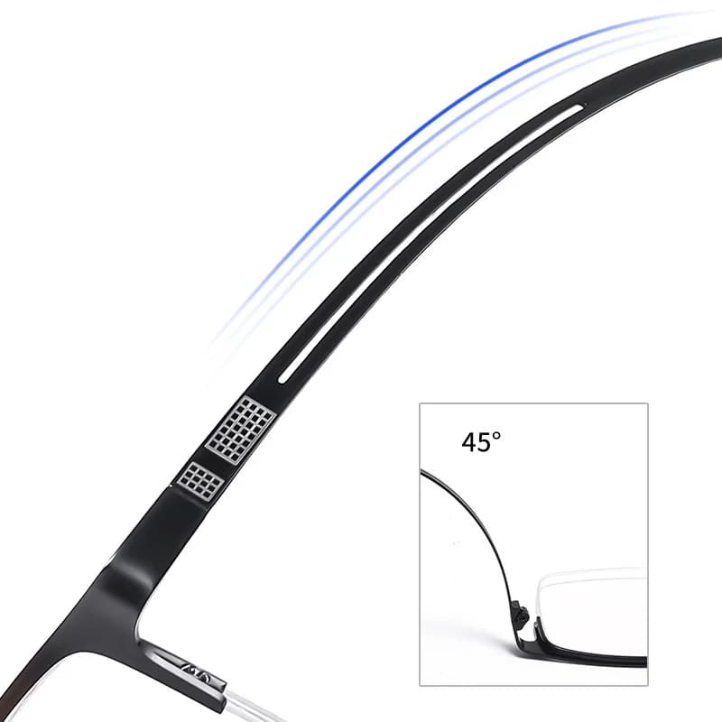 Monture de lunettes pour homme en alliage de titane moderne, semi-sans monture, ultra-légère, lunett