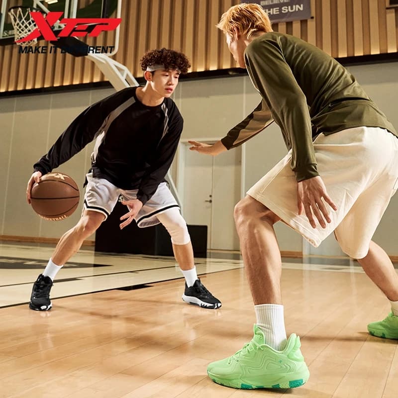 Xtep-Chaussures de basket légères pour hommes, chaussures de sport pratiques, absorbant les chocs, r