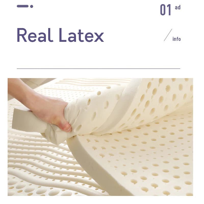 Matelas en latex 100% naturel, caoutchouc pur, rebond lent, mode presse, tatami thaïlandais avec hou