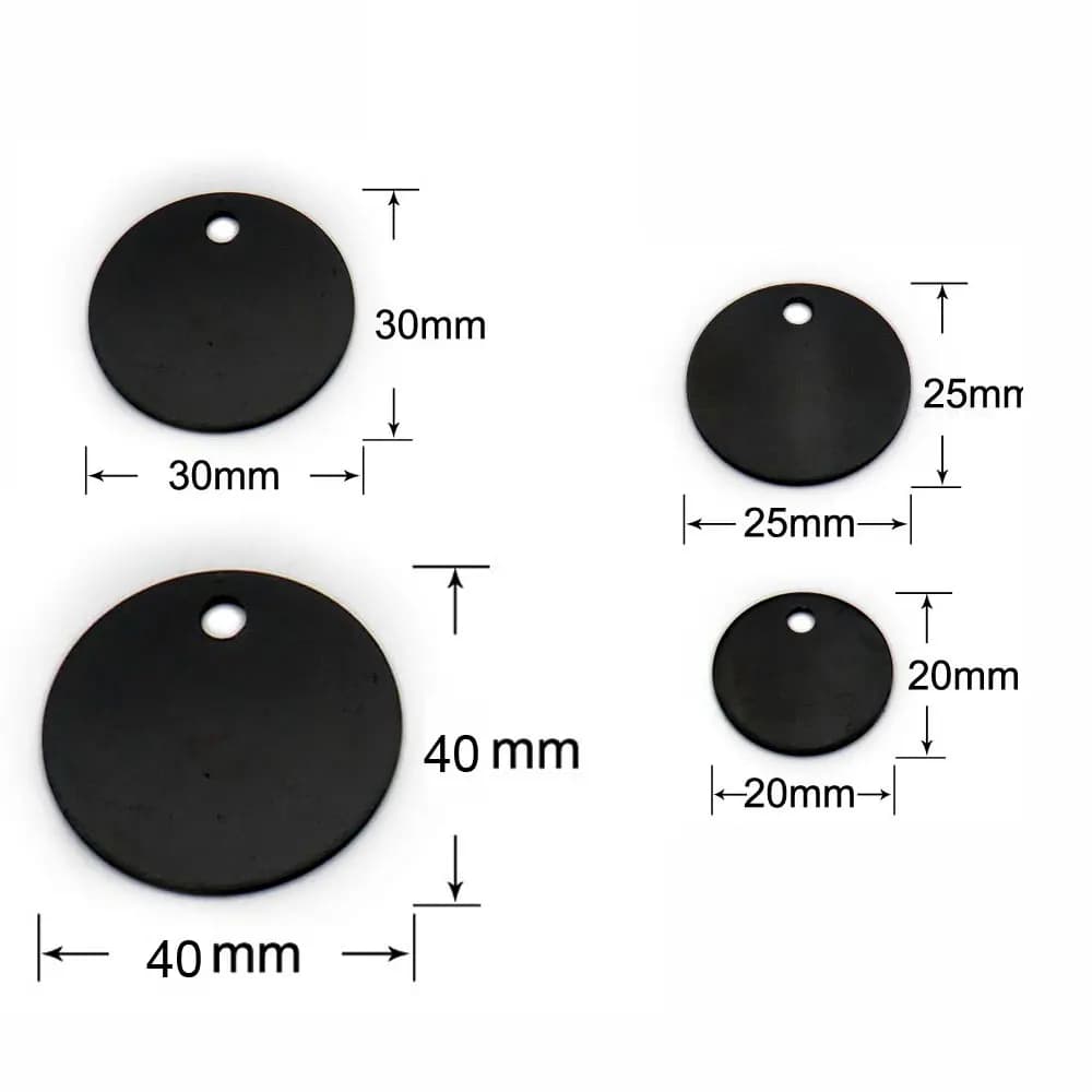 Étiquette d'identification ronde en aluminium pour chien, 100 pièces, nom personnalisé pour chiens e