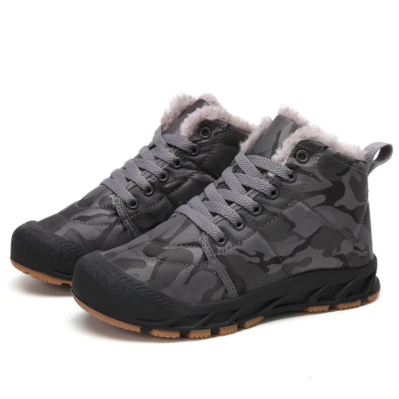 Bottes de neige imperméables pour enfants, chaussures d'extérieur chaudes, bottes courtes pour garço