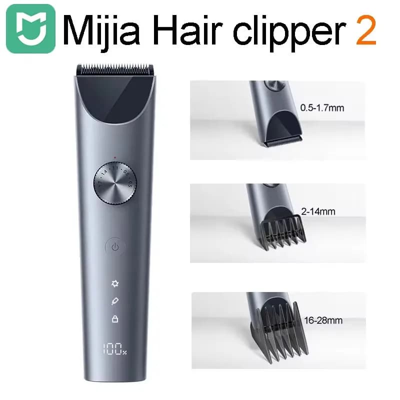Mijia tondeuse à cheveux 2 ménage tondeuse sans fil coupe barbier IPX7 lame en alliage de titane hom