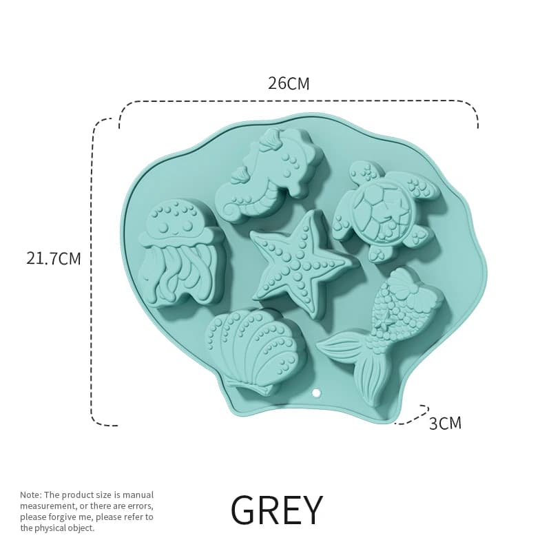 Moule à gâteau pour thème sirène Moule en silicone pour coquille de sirène Moule pour nappage de gât