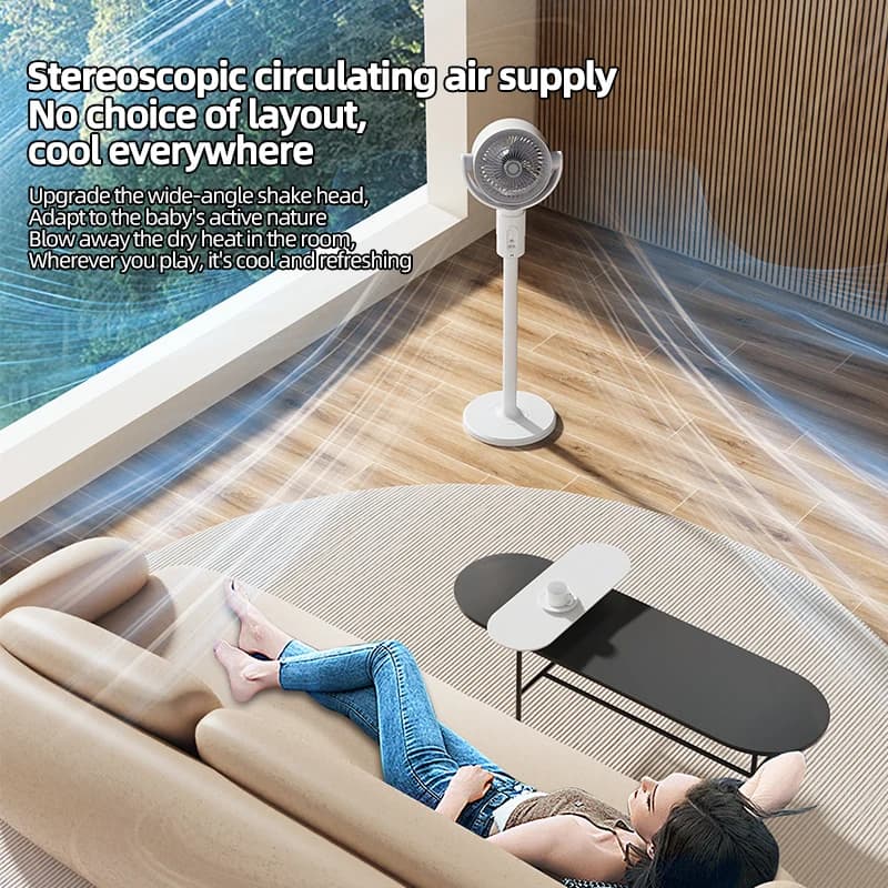 Ventilateur Osccorporelle Rechargeable à Air en Surpoids, Support Réglable à Cinq Vitesses, Recomman