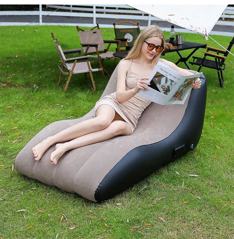 Chaise longue gonflable, chaise longue gonflable, canapé à Air de plage, canapé de salon paresseux p