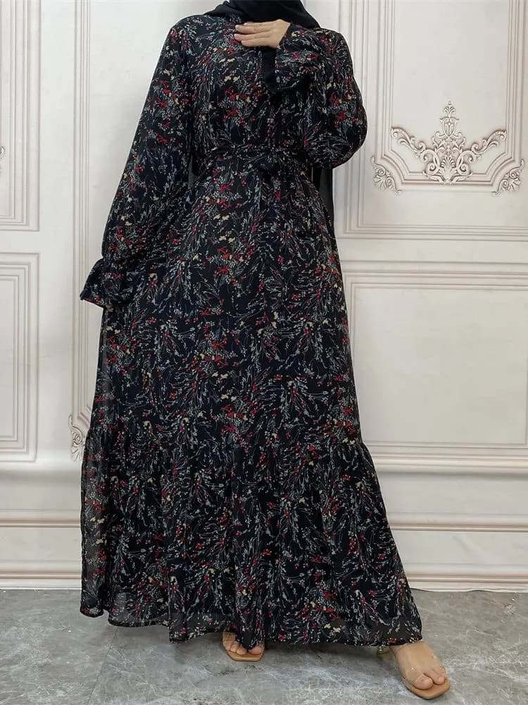 Abaya-Robe Longue Hijab pour Femme, Tenue Musulmane Modeste, Kaftans pour Ramadan, Turquie, Islam, A