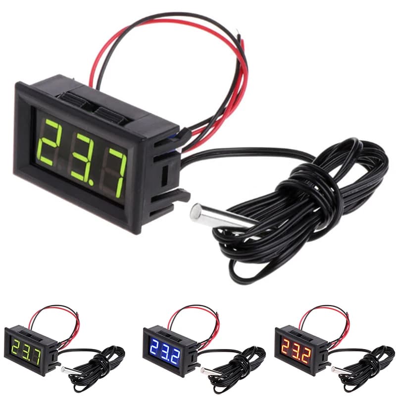Mini thermomètre numérique LED DC5V ~ 12V, pour moniteur de température de voiture, panneau de mesur