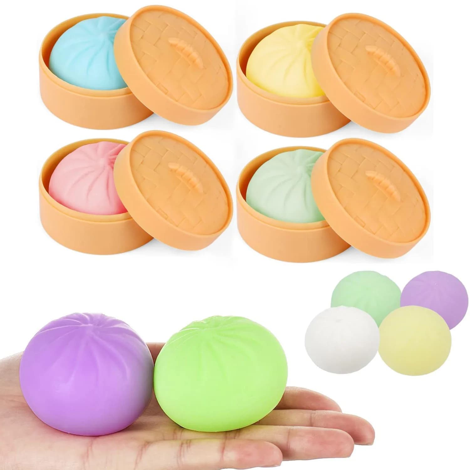 Boulettes colorées, balles anti-Stress, jouets sensoriels, Simulation de nourriture, chignon avec cu
