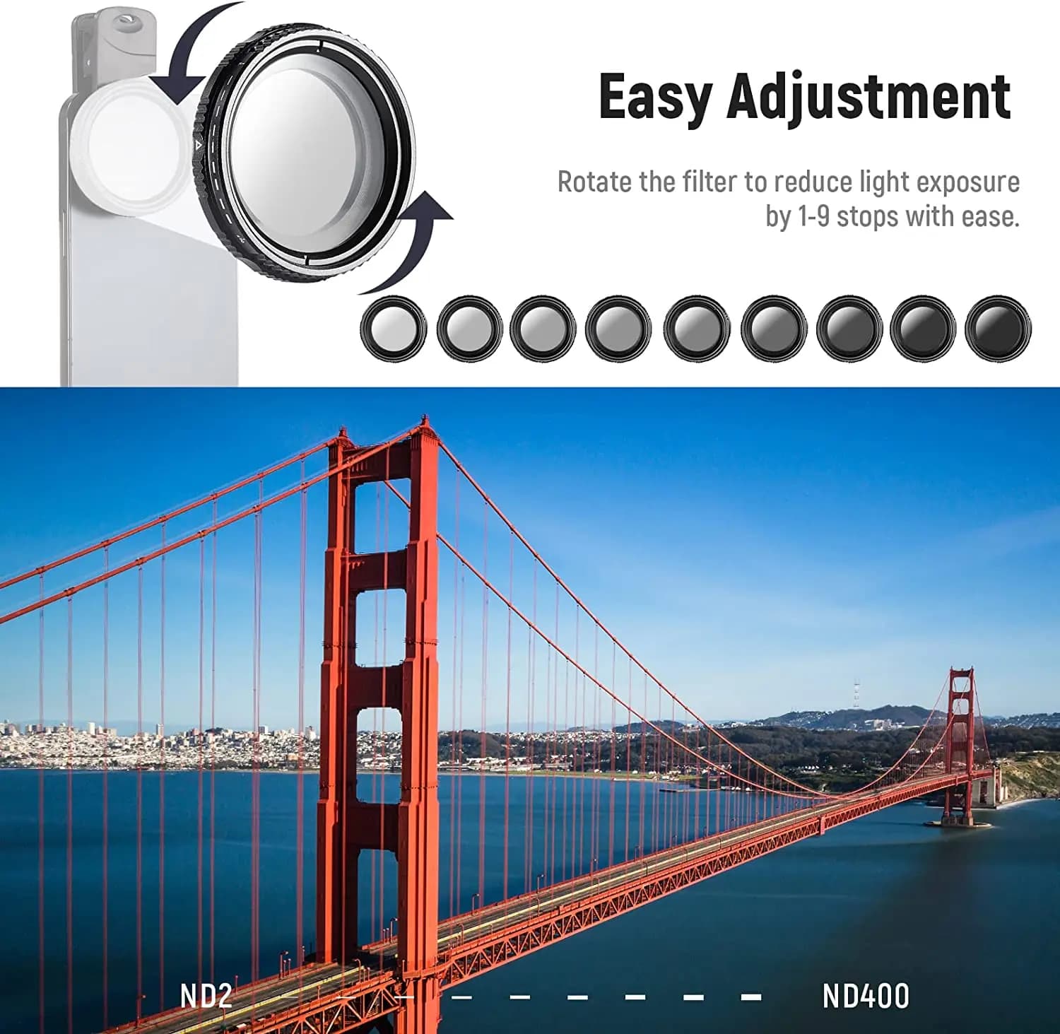 NEEWER Kit de filtre d'objectif à clipser 37 mm pour iPhone 17 16 15 14 13 12 11 Pro Max Smartphones