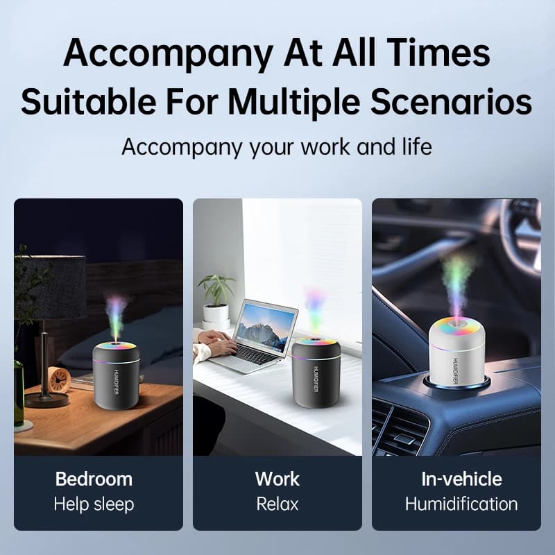 Mini humidificateur d'air électrique USB 180ML, diffuseur d'arôme, purificateur d'huile essentielle,