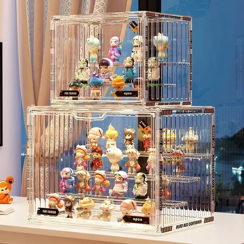 Grands modèles contenants, organisateur en acrylique pour figurines à collectionner et boîte aveugle
