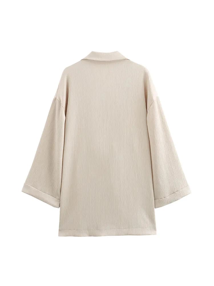 Ensemble manteau et pantalon pour femmes, Blazer décontracté, manches longues, Double boutonnage + p
