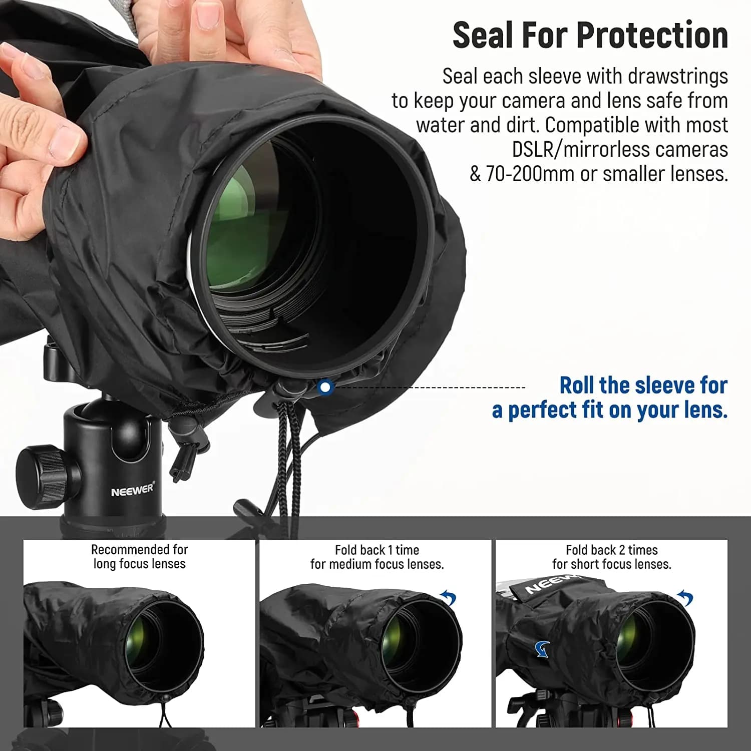 NEEpacks-Juste de Pluie pour Appareil Photo, Imperméable en Nylon Durable de Petite Taille pour Sony