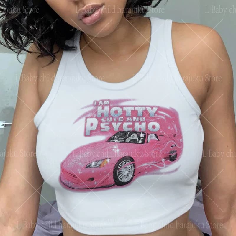 Camisole de voiture rose vif pour femme, haut court amincissant, débardeurs en fibre assortis, haut 