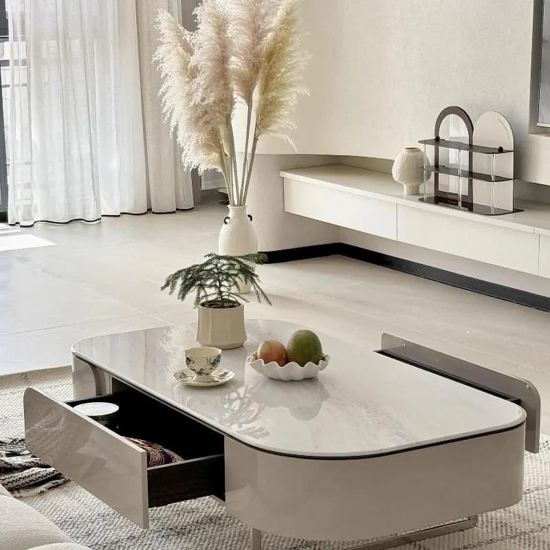 Organisateur de Table basse de luxe créatif, qualité étanche esthétique, Table basse transparente bo