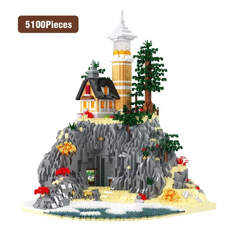 5100 pièces Micro bloc de construction phare enfants jouet avec lumière LED briques blocs assemblage