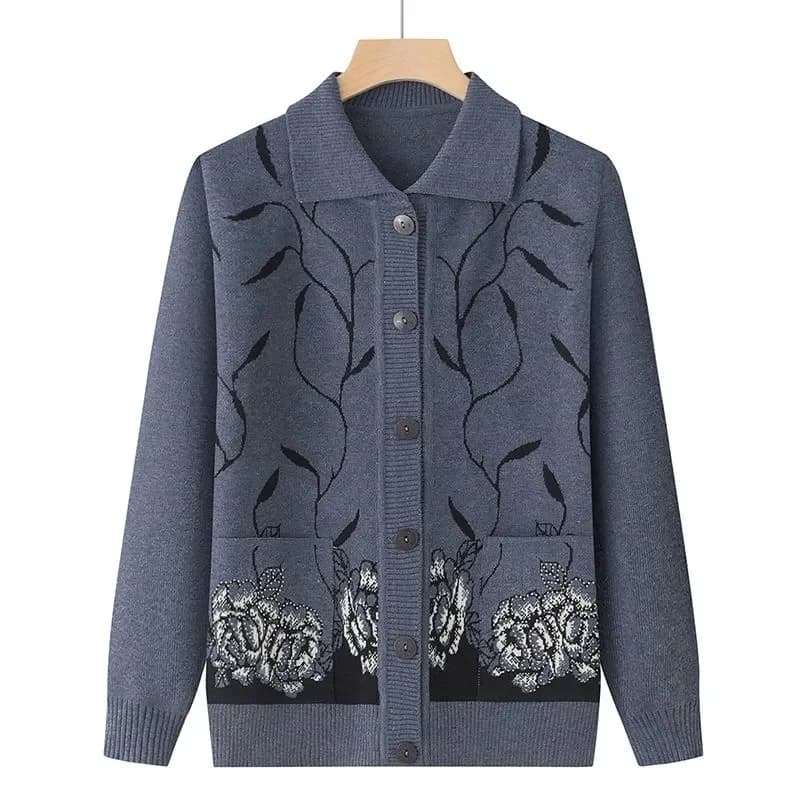 Pull cardigan à manches longues avec boutons pour femmes, manteau chaud, vêtements pour femmes, mère