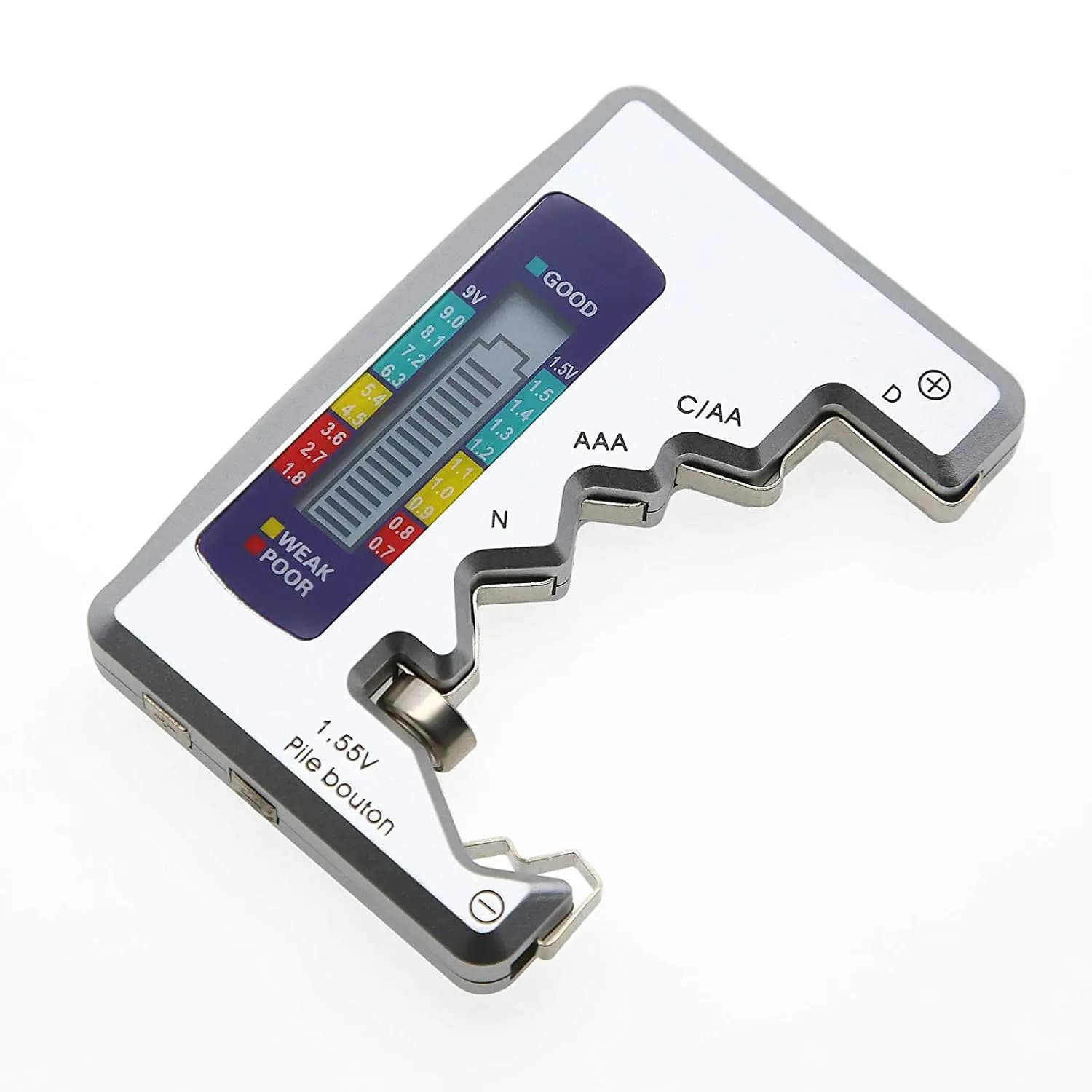 Indicateur de capacité de batterie portable BT-886 Taille compacte Testeur de niveau de batterie au 