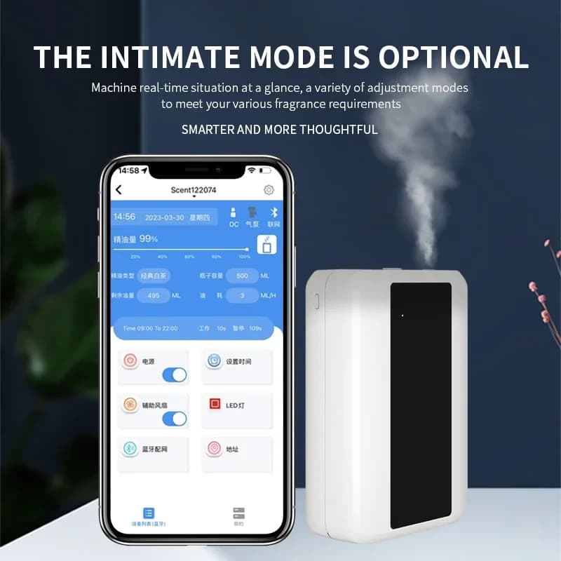 Diffuseur d'arôme WIFI Bluetooth, Machine automatique de parfum d'arôme pour chambre d'hôtel, désodo