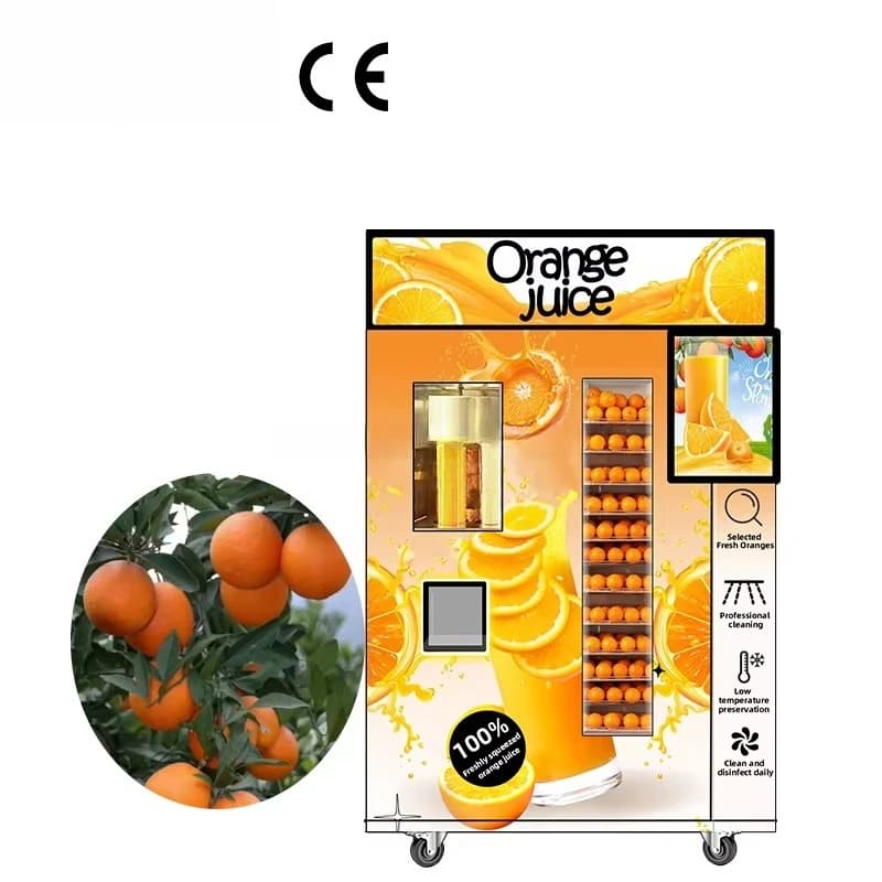 Distributeur automatique de jus d'orange personnalisé 24h/24 sans surveillance, OEM/ODM, avec écran 