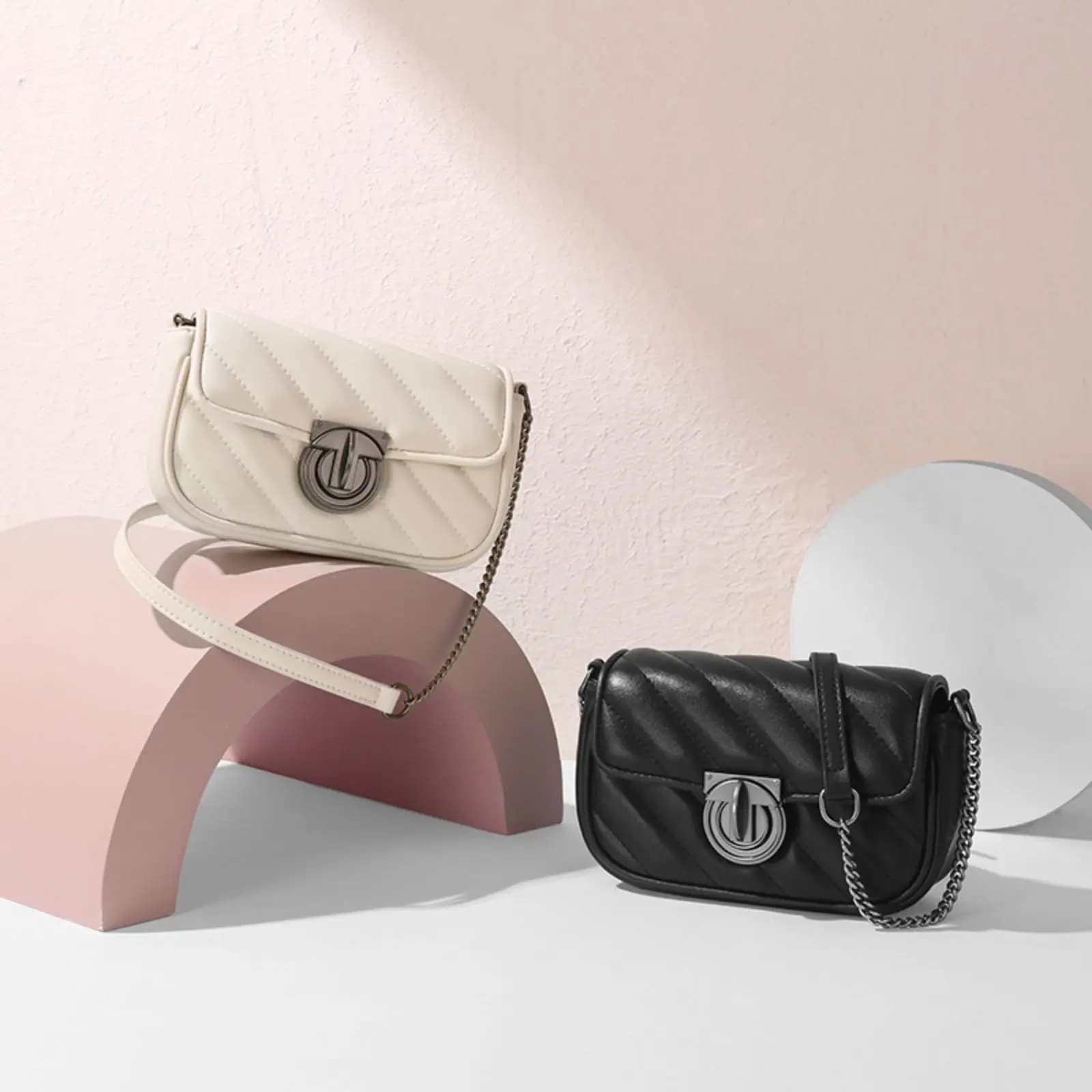 Sac à bandoulière en cuir matelassé ITAMOOD, sac à bandoulière de luxe et élégant pour femme, petit 