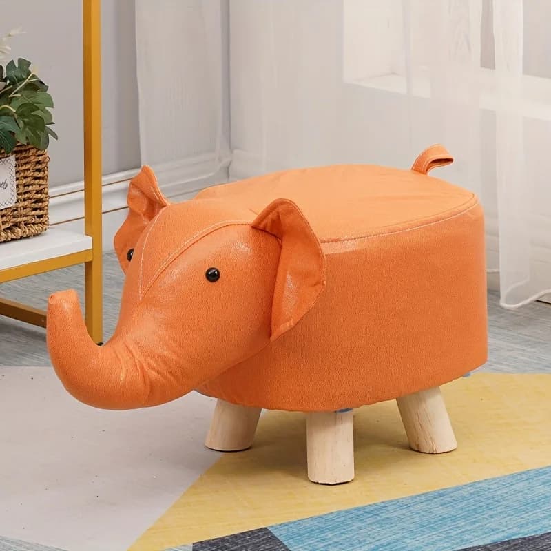 1 tabouret éléphant pour enfants, tabouret Animal mignon et créatif, tissu technologique en bois mas