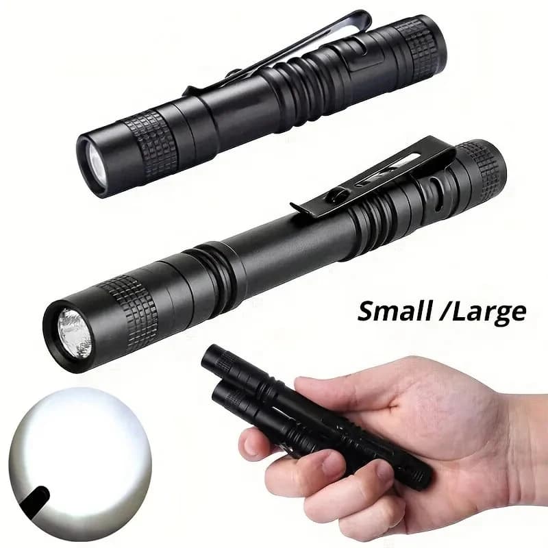 Mini lampe de poche LED portable avec batterie AAA, torche étanche, lampe d'urgence extérieure médic