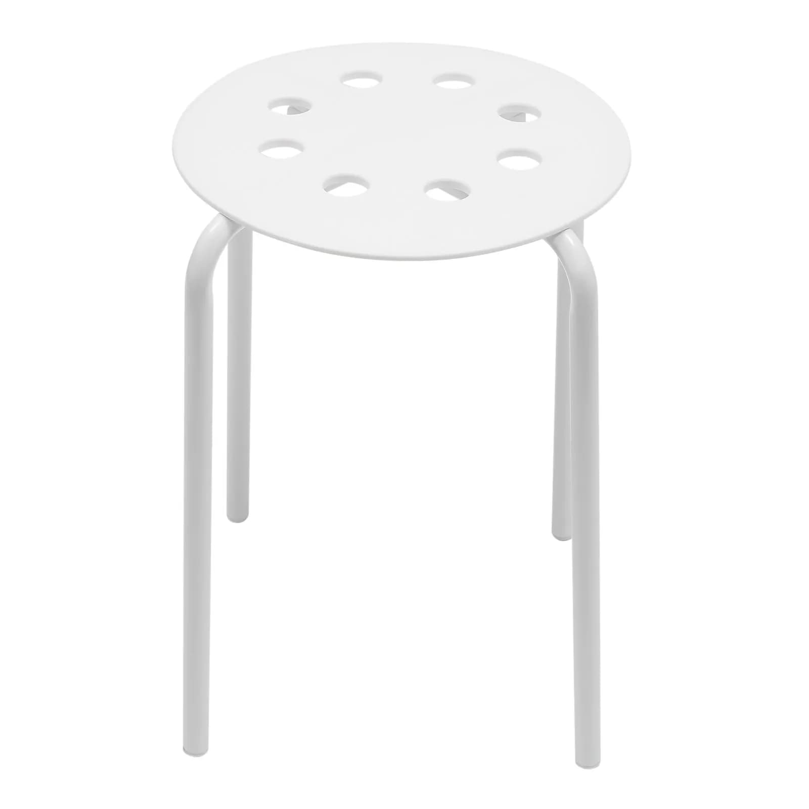 Paquet de 10 tabourets empilables en plastique portables blancs pour salle de classe, ensemble de ta