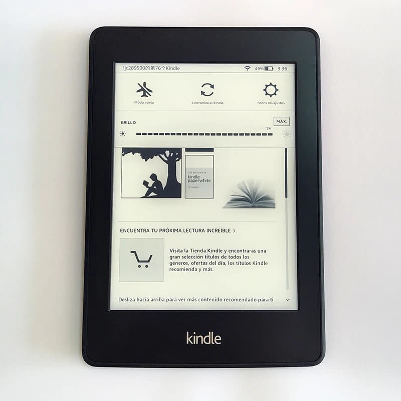Kindle Paperwhite avec rétro-éclairage lecture la nuit écran tactile d'encre de 6 pouces e-ink Ebook