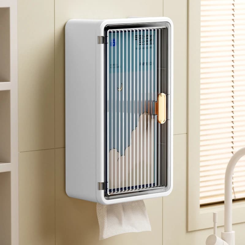 Étagère murale de salle de bain, boîte à mouchoirs étanche, support de rangement multifonctionnel po