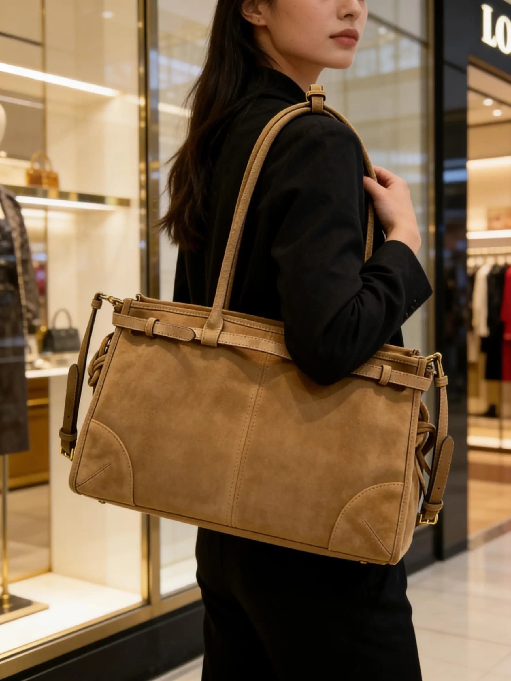 Sac fourre-tout en daim de créateur, sac de mode, sac de voyage de grande capacité, sac de luxe pour