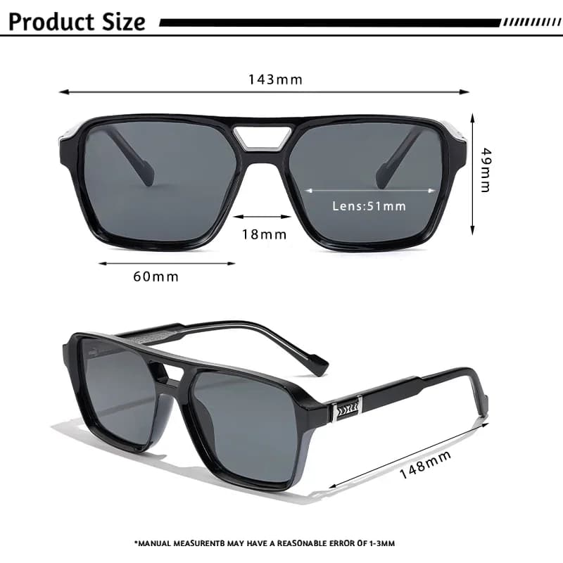 CATERSIDE mode Punk lunettes de soleil hommes cadre carré plat haut Double pont haute qualité lunett