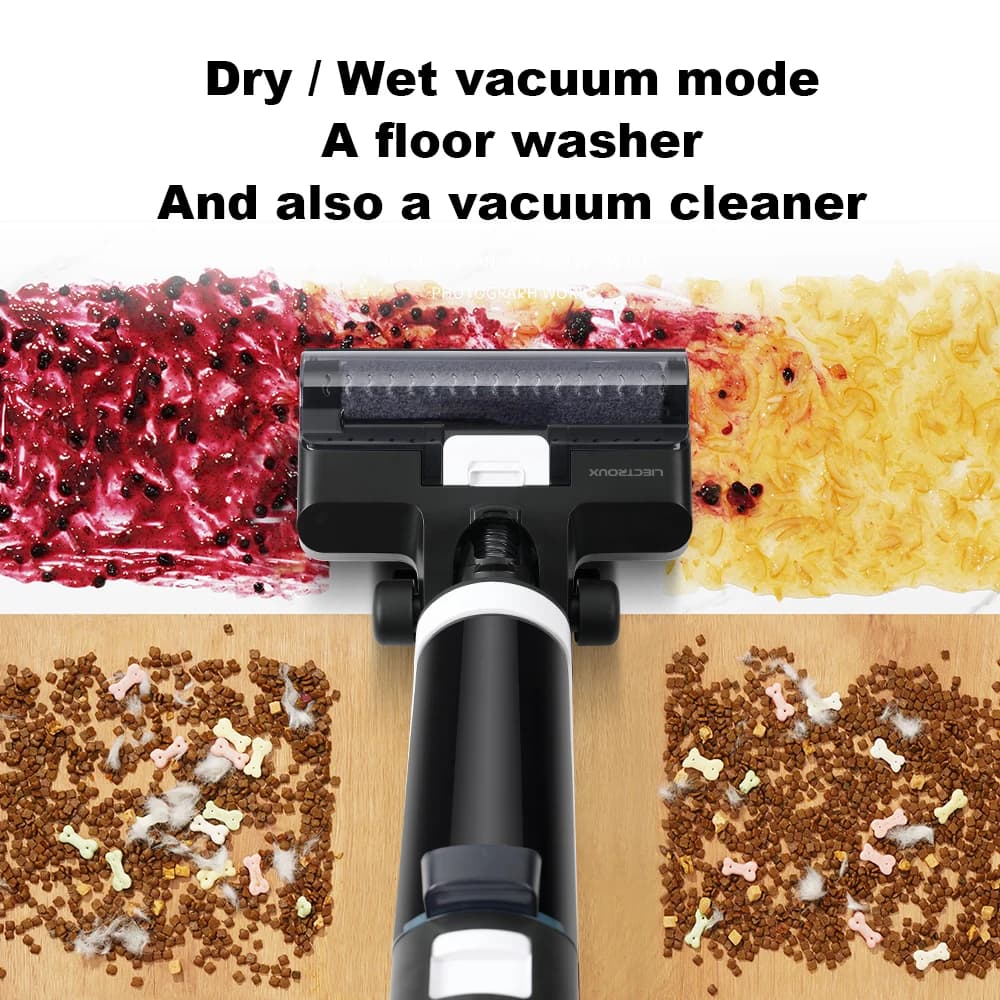 Aspirateur sans fil Liectroux i7 Pro pour le nettoyage humide et à sec, lavage intelligent pour la m
