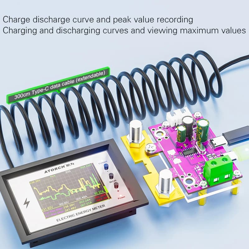 Testeur de capacité de batterie intelligent CW24, 0-420V DC, Tuya, WiFi, affichage numérique pour te