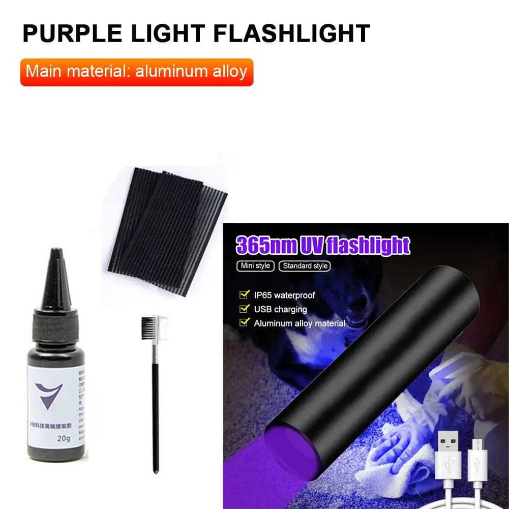 V-light ensemble d'extension de cheveux technologie perruque morceau de cheveux vrais cheveux outil 