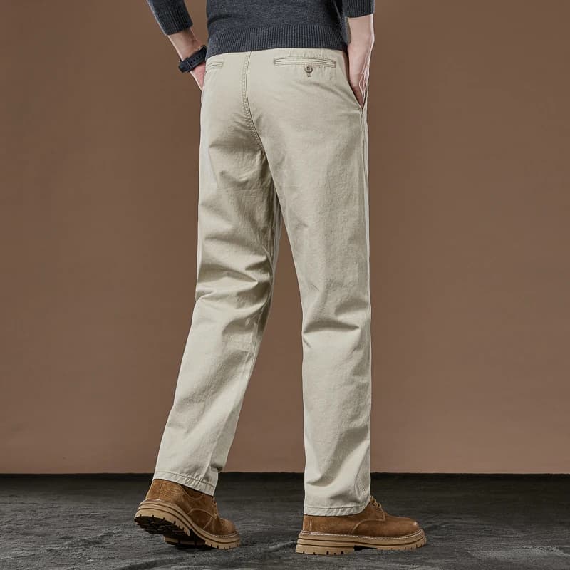 100% coton pantalons droits décontractés automne nouvelle mode ample confortable épaissi pantalons d