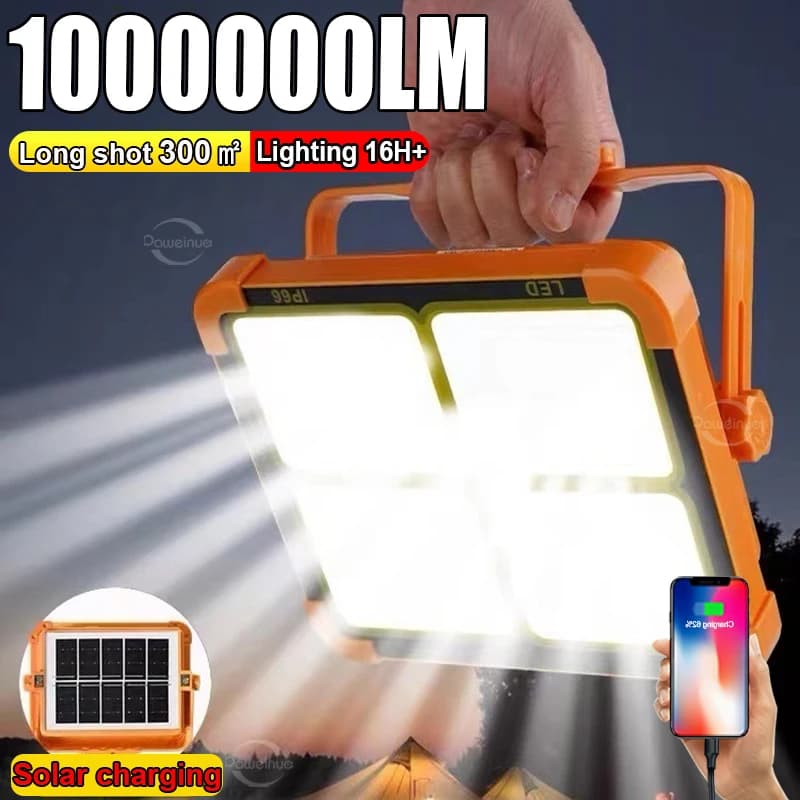 Lanterne solaire de Camping Rechargeable 20000mAh, batterie haute puissance, lampe LED pour tente, a
