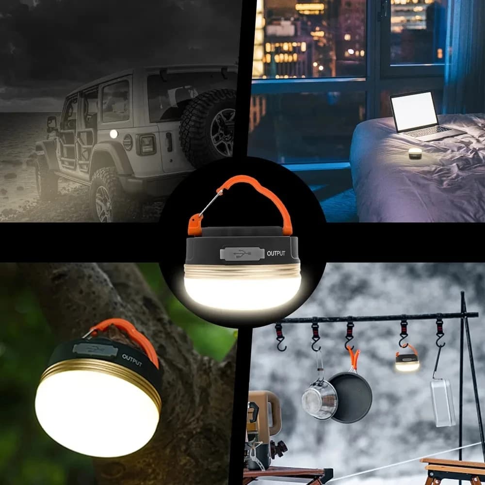 10W LED Portable Camping lumière intégrée 1800mAh batterie USB Rechargeable tente lanterne en plein 